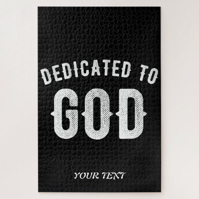 PUZZLE DEDICADO A DIOS PERSONALIZABLE GUAY TEXTO BLANCO (Vertical)