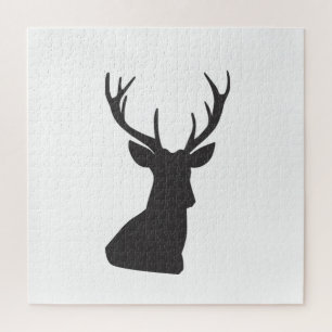 Puzzle Deer Deer Silhouette Silhouette Animal Wild Postca