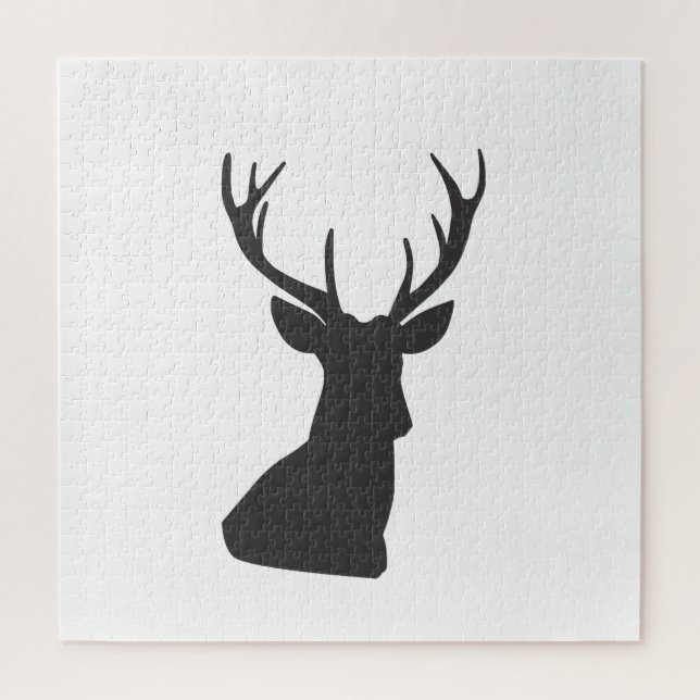 Puzzle Deer Deer Silhouette Silhouette Animal Wild Postca (Vertical)