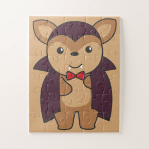 Puzzle Deer Halloween Cute Devil Vampistez Jigsaw P