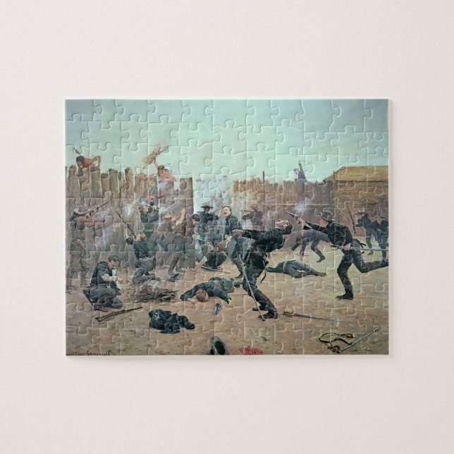 Puzzle Defensa del fuerte: Los indios atacan una (Horizontal)