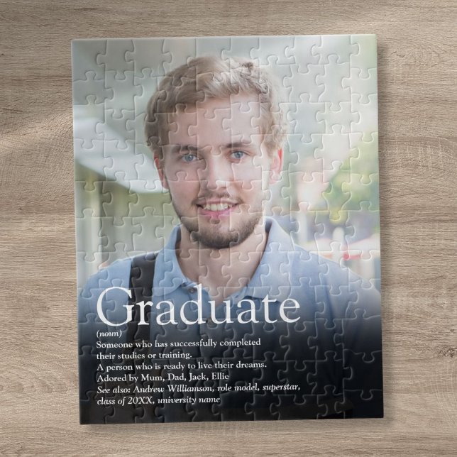 Puzzle Definición moderna de fotografía de graduación  (Modern Graduation Photo Definition Jigsaw Puzzle)