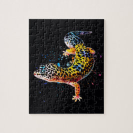 Puzzle del reptil Gecko leopardo