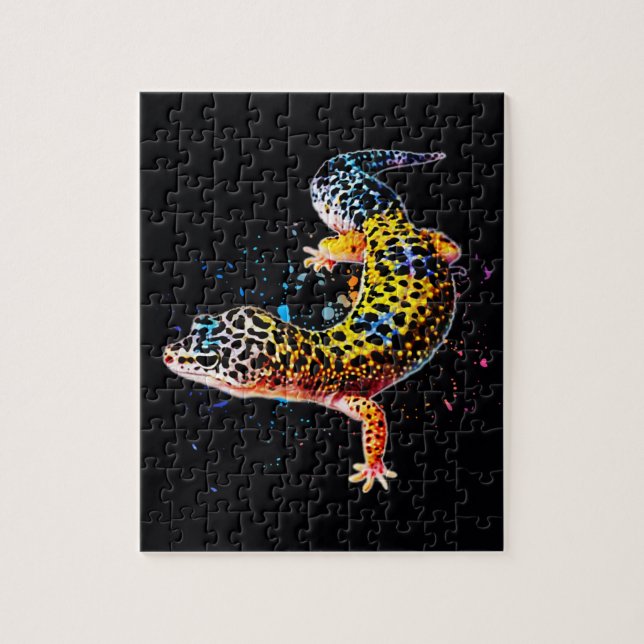 Puzzle del reptil Gecko leopardo (Vertical)