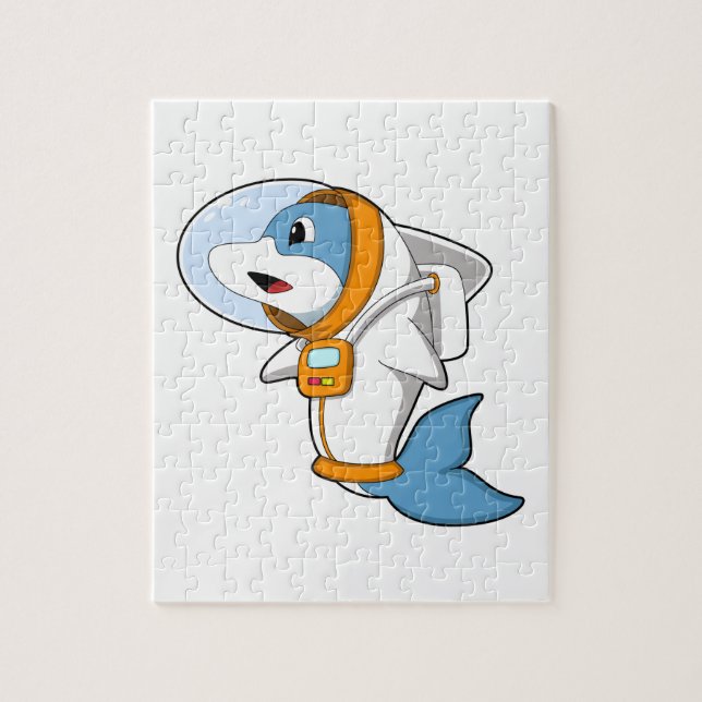 Puzzle Delfín como astronauta con disfraz (Vertical)