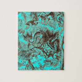 Puzzle Delfín del montar a caballo de Poseidon del mapa