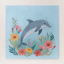 Puzzle Delfín floral