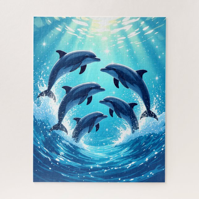 Puzzle Delfines bailando (Vertical)