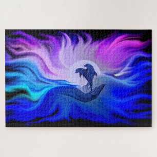 Puzzle Delfines en la luna