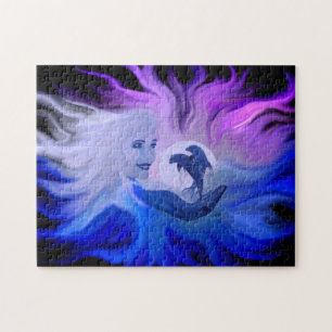 Puzzle Delfines en la luna