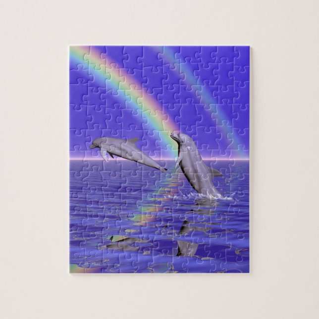 Puzzle Delfines y arcoiris (Vertical)