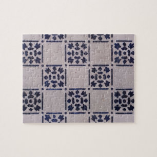 Puzzle Delft Tile Blue Antiguo Patrón de Arte