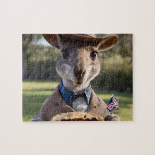 Puzzle "Delicia al Aire Libre: Un canguro come un pastel