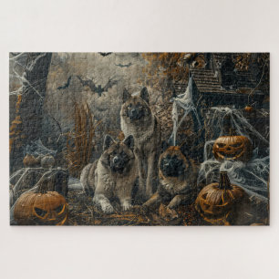 Puzzle Delicia Canina de Noche de Halloween de Akita
