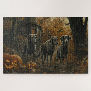 Puzzle Delicia Canina de Noche de Halloween del Lebrel Af