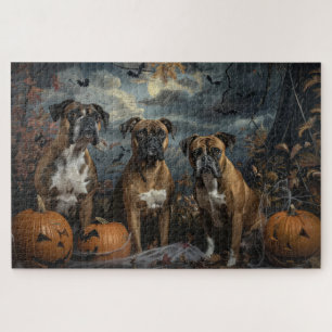 Puzzle Delicia Canina Nocturna de Halloween para Boxer