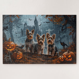 Puzzle Delicia de Perro de Noche de Halloween de Terrier