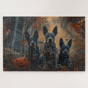 Puzzle Delicia Nocturna de Halloween para Blue Heeler