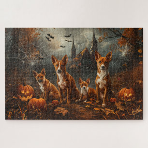 Puzzle Delicia Nocturna de Halloween para Perros Basenji