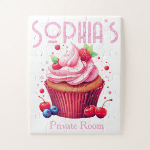 Puzzle Deliciosas y Lindas Tartaletas de Fresa Rosa Puzzl