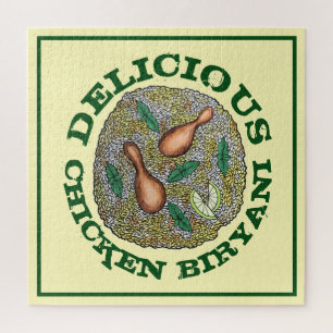 Puzzle Delicioso pollo Biryani Cocina india