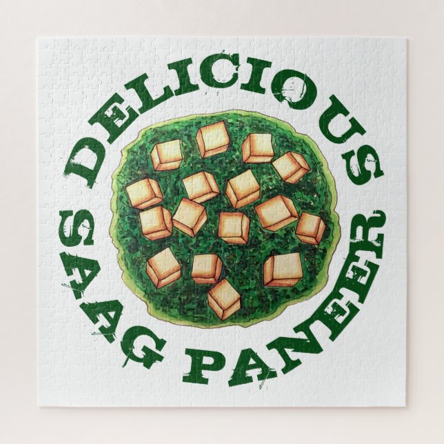 Puzzle Delicioso Saag Paneer Cocina Vegetaria India (Vertical)