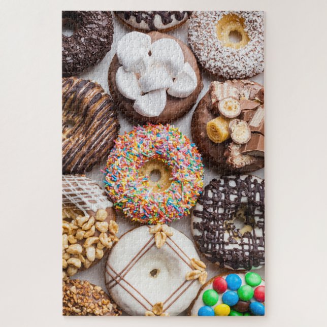 Puzzle Deliciosos Donuts Dulces Tratan Comida (Vertical)