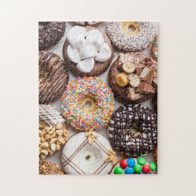 Puzzle Deliciosos Donuts Dulces Tratan Comida (Vertical)