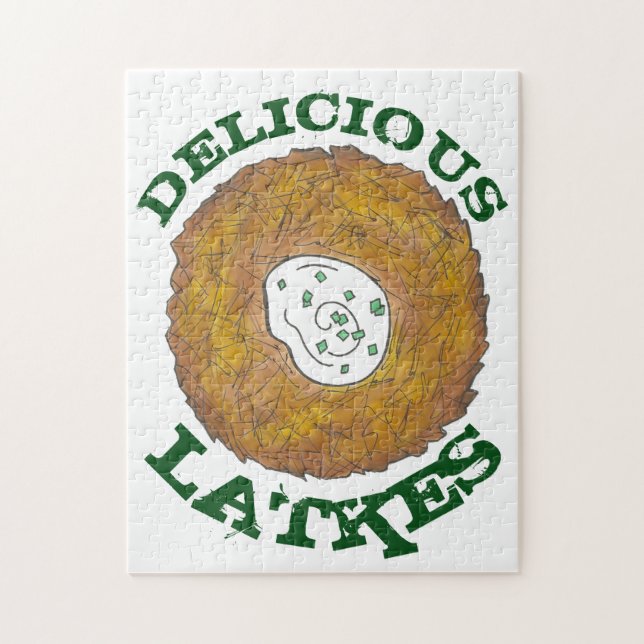 Puzzle Deliciosos Panqueques De Patata De Latas Hanukkah  (Vertical)