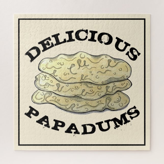Puzzle Deliciosos Papadums Alimentos de comida para lleva (Vertical)