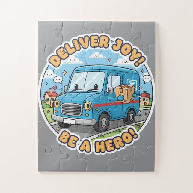 Puzzle Deliver Joy! Be A Hero! - Cheerful Cartoon Mail (Vertical)