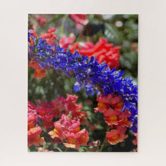 Puzzle Delphinium Morado y Snapdragon Naranja, Palo Alto