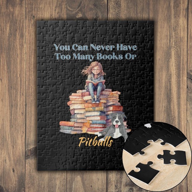 Puzzle Demasiados Libros o Pitbulls  (Too Many Books or Pitbulls Jigsaw Puzzle)