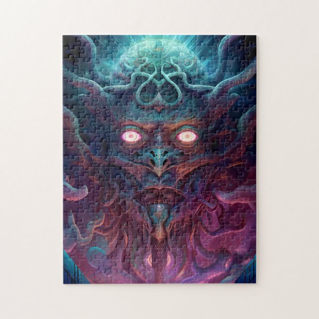 Puzzle Demon Surreal Dark Fantasy Art (Vertical)