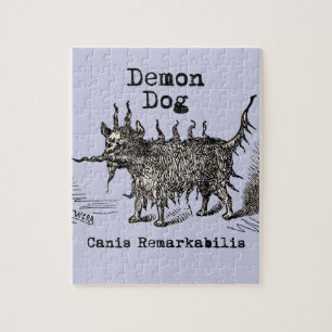 Puzzle Demonio de Perro Divertido Vintage Lindo