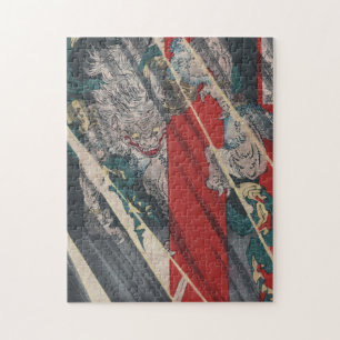 Puzzle Demonio de Ukiyo-e Yokai Ibaraki del japonés por