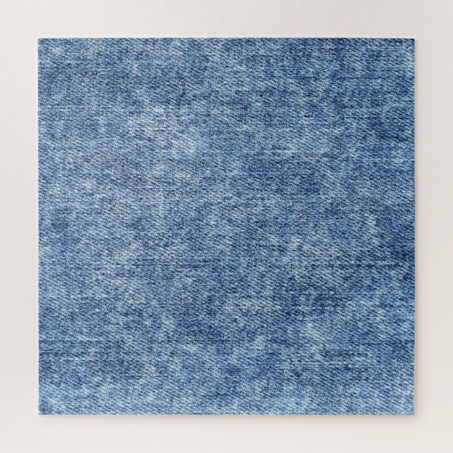 Puzzle Denim azul de lavado con ácido, textura de cierre. (Vertical)