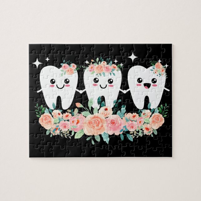 Puzzle Dentista Asistente Dental Higiénico Oral (Horizontal)