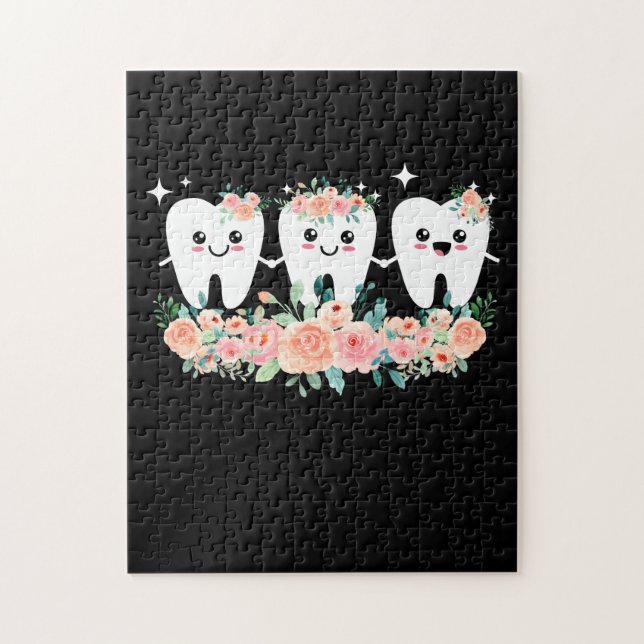 Puzzle Dentista Auxiliar Dental Diente Higiénico Oral (Vertical)