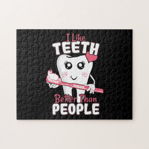 Puzzle Dentista gracioso - Como los dientes mejor que la 