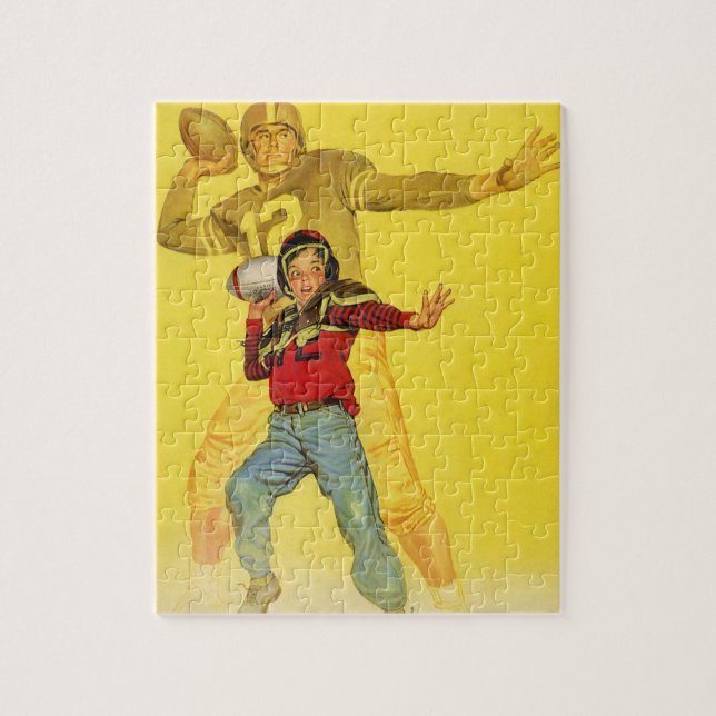 Puzzle Deporte vintage, niño como futuro marionero (Vertical)