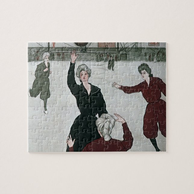 Puzzle Deportes Antiguos, Jugadoras de Baloncesto Femenin (Horizontal)