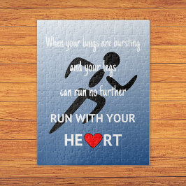 Puzzle Deportes azules con cotización de atleta