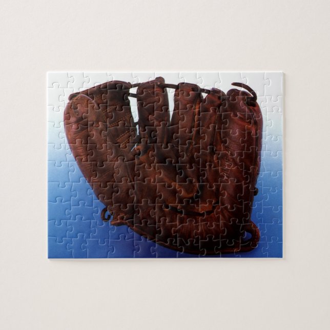 Puzzle Deportes de época, guante de béisbol de cuero anti (Horizontal)