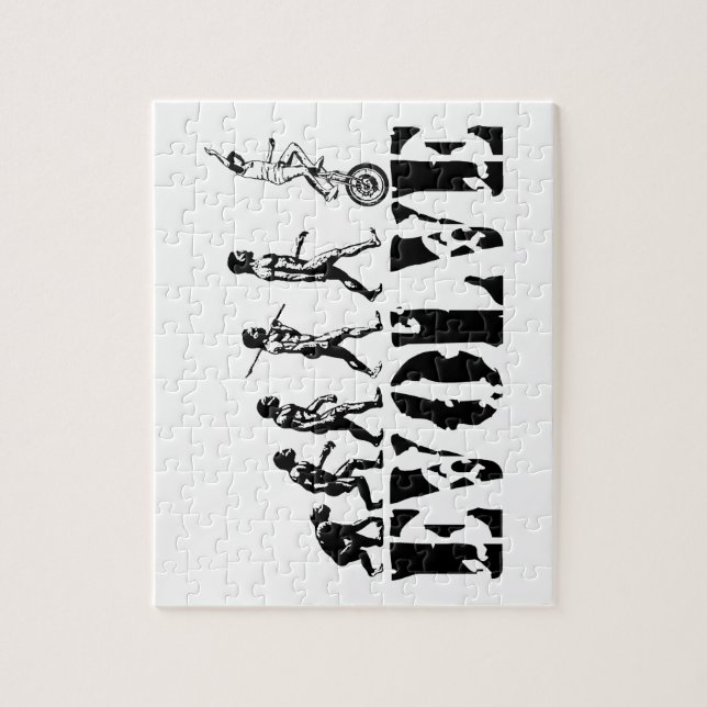 Puzzle Deportes de la evolución del Unicycle del (Vertical)