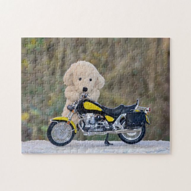 Puzzle Der Biker - Hund - (Horizontal)