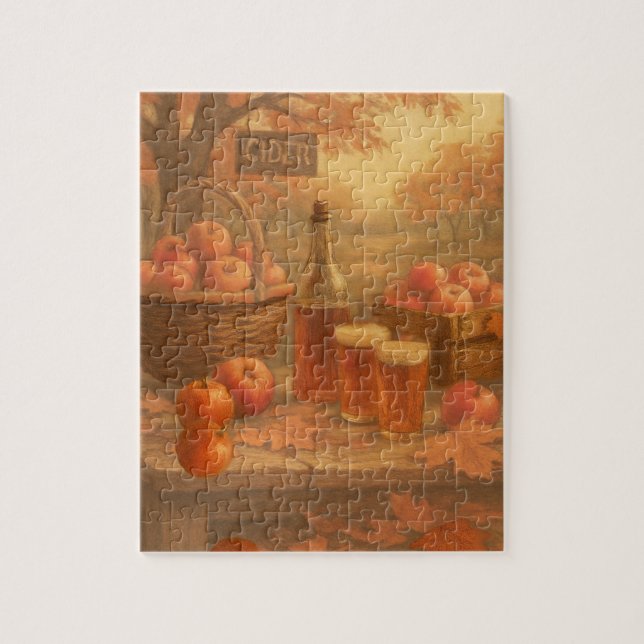 Puzzle Derrame de Otoño - Degustación de Sidra Rústica (Vertical)