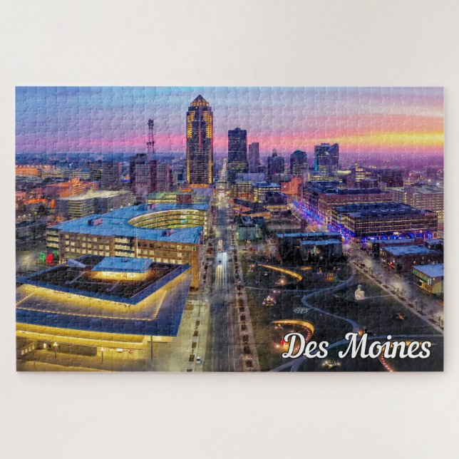 Puzzle Des Moines, Iowa, Estados Unidos (Horizontal)