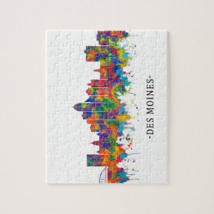 Puzzle Des Moines Iowa Skyline