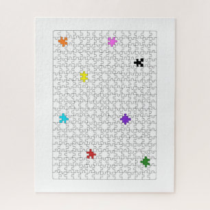 Puzzle Desafiando a White pocas piezas coloridas abstract